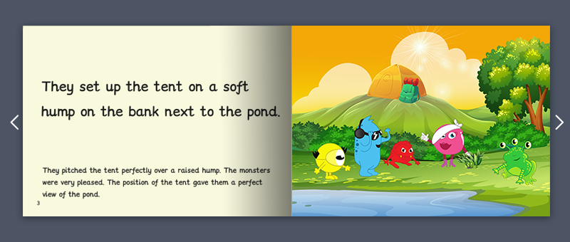 Stage 3.2 Monster Phonics book example fiction