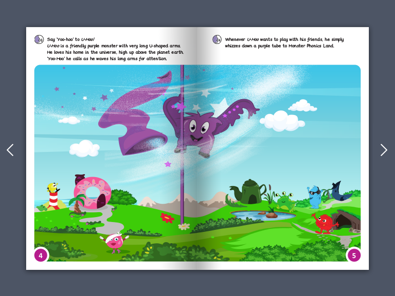 Meet the Monsters example book on monster phonics 