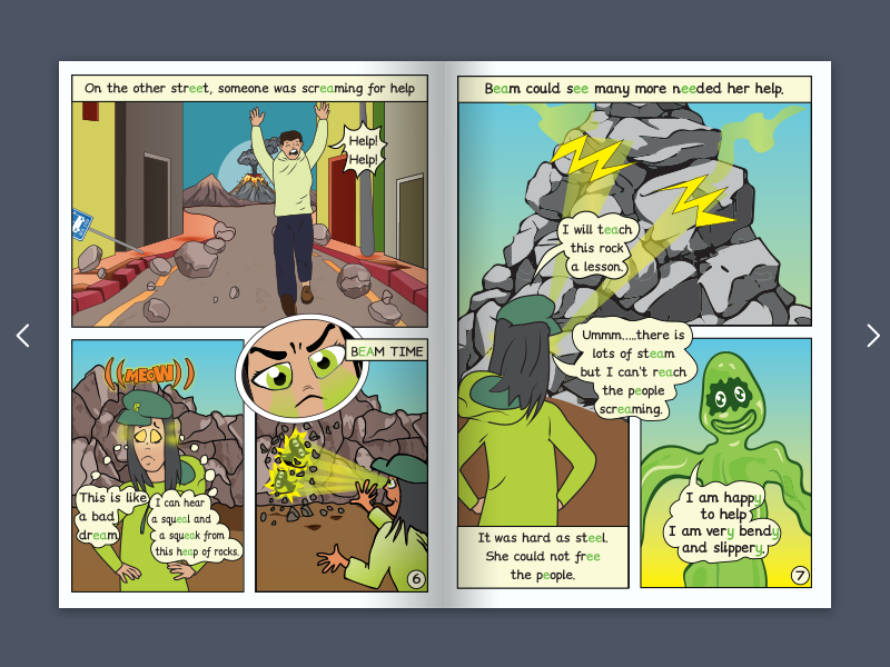 Superhero Spelling Comics example Book